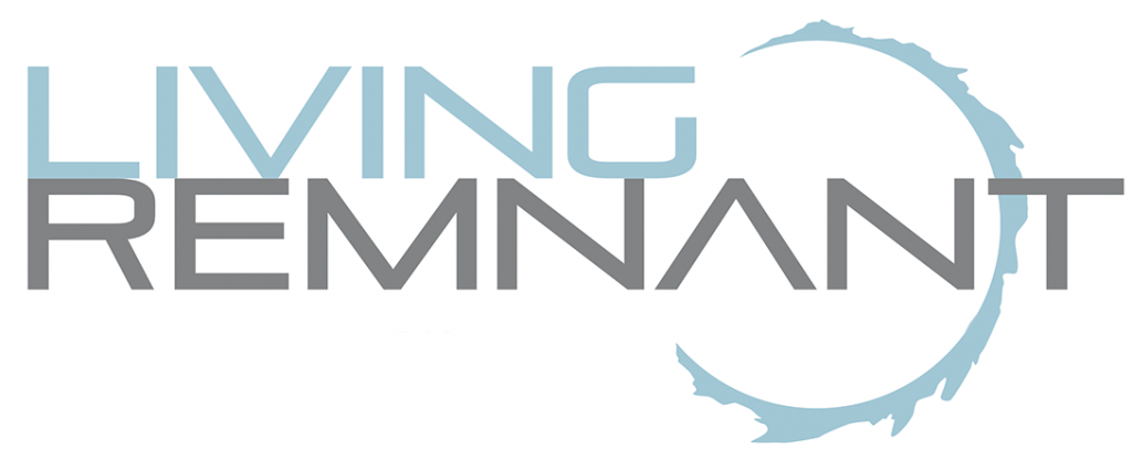 Living Remnant logo with stylized text and a partial circular graphic.
